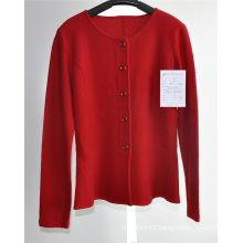 100%Wool+100%Acrylic Ladies Cardigan with Button